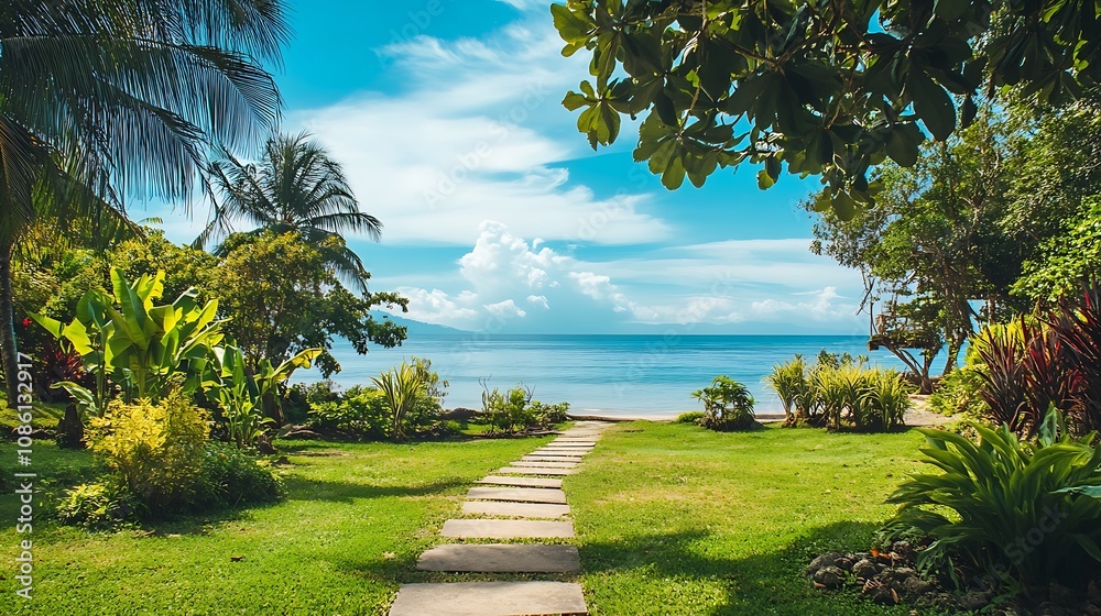 Obraz premium Tropical Beach Path