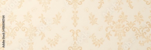 Vintage floral ecru wallpaper with intricate floral design in muted tones, perfect for a wedding backdrop or decorative use, background, wedding