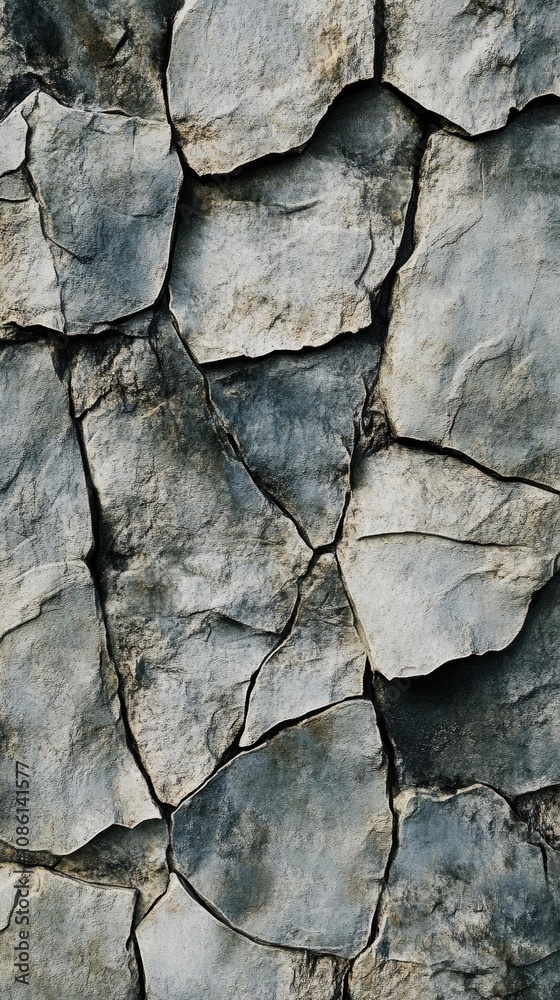 Cracked Stone Wall Texture - A Rugged and Raw Background Cracked Stone Wall Texture - A Rugged and Raw Background
