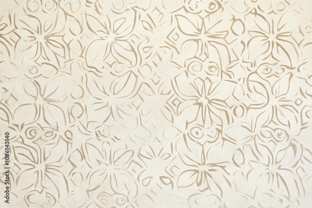 Beige Floral Embossed Texture Beige Floral Embossed Texture