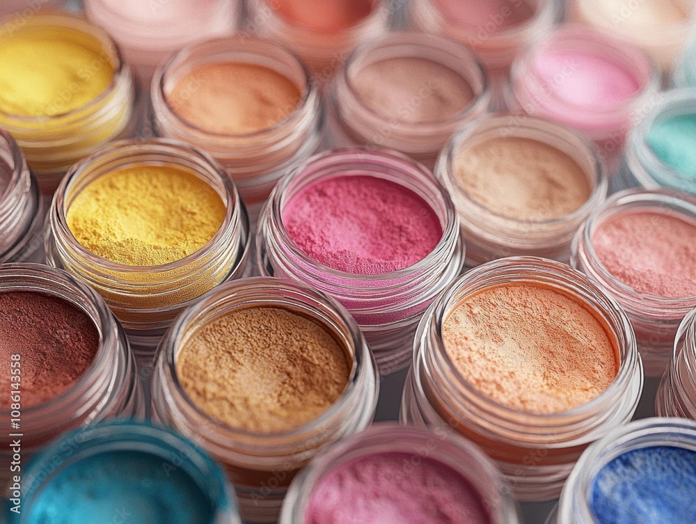 Colorful Eyeshadow Palette: A Close-Up Look at Vibrant Makeup Shades Colorful Eyeshadow Palette: A Close-Up Look at Vibrant Makeup Shades
