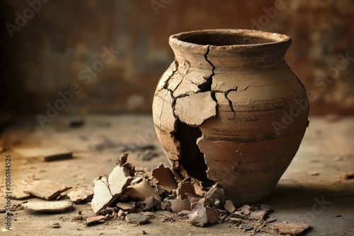 Broken pottery