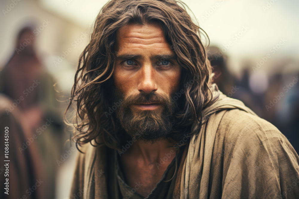 Jesus with a look of compassion on his face Jesus with a look of compassion on his face