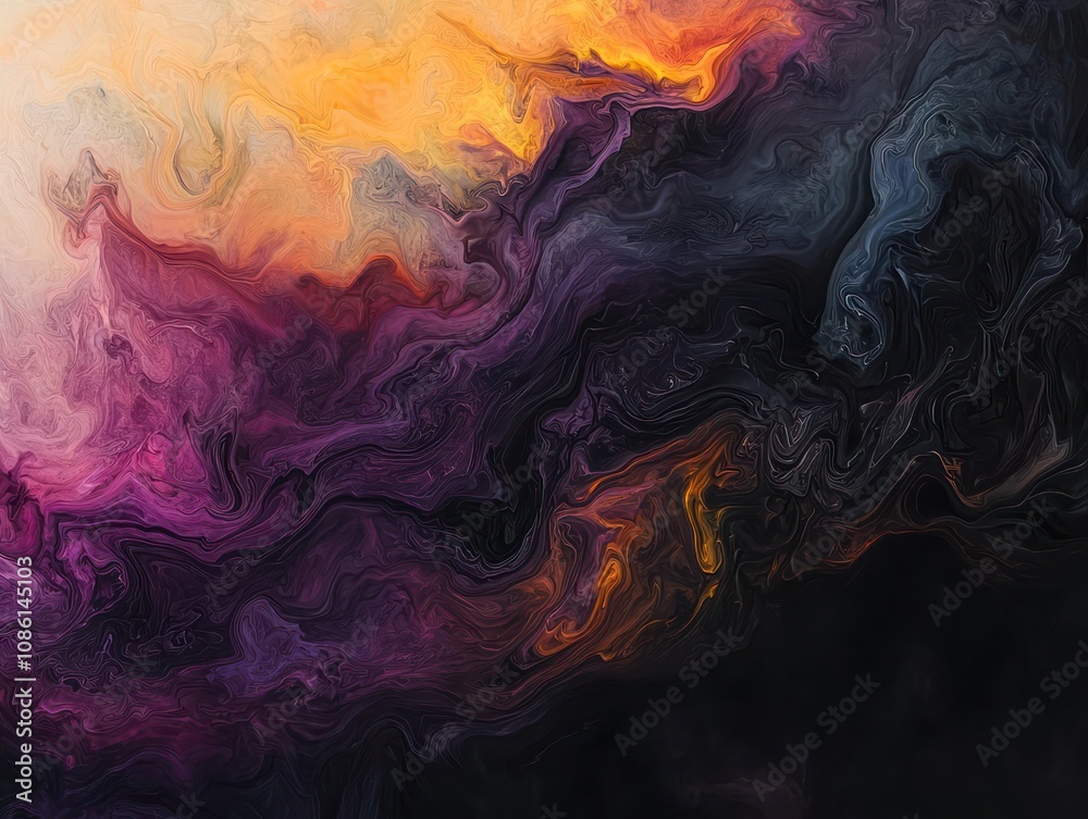 A dramatic abstract background dark colors flowing into lighter hues, creating an ethereal effect A dramatic abstract background dark colors flowing into lighter hues, creating an ethereal effect