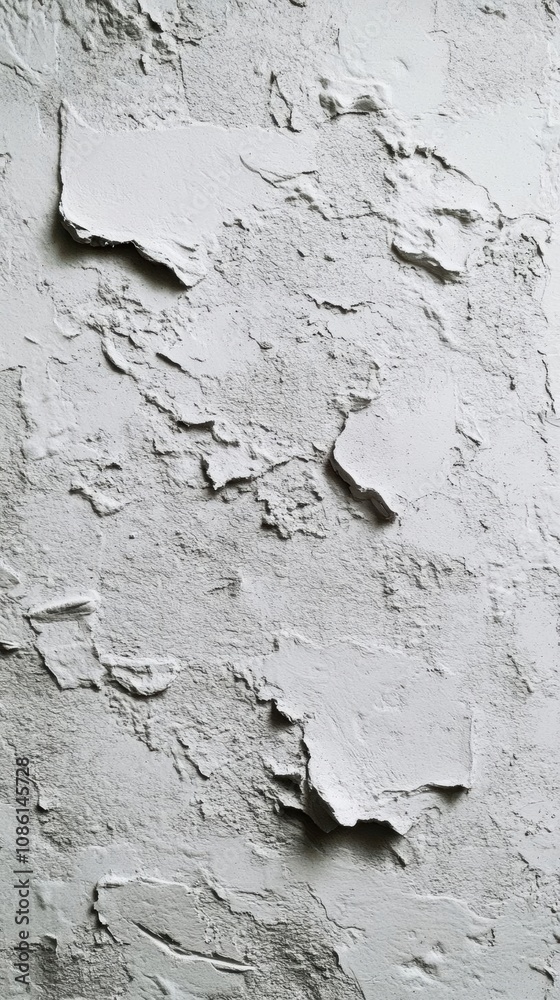 Obraz premium White Cracked Wall Texture