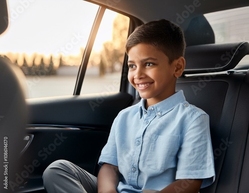 Un niño en carro