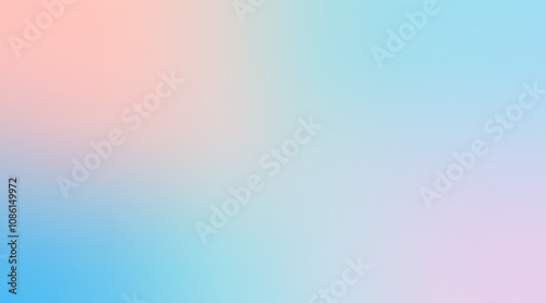 Trendy elegant gradient background in pastel colors. Pastel summer hues in a soft vector design. Mint, purple, blue, pink colors with a light, minimal feel. Abstract wallpaper, Vector