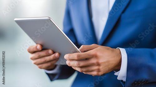 Businessman Holding Tablet