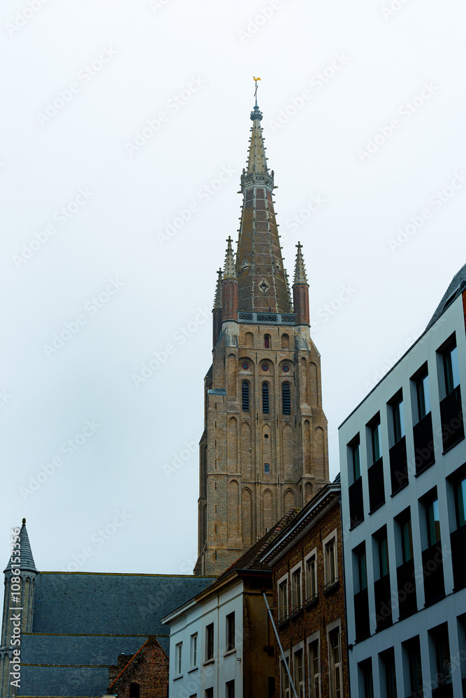 The Church of Our Lady, Roman Catholic church in Bruges, Belgium. West Flemish. West Flanders. The Church of Our Lady, Roman Catholic church in Bruges, Belgium. West Flemish. West Flanders.