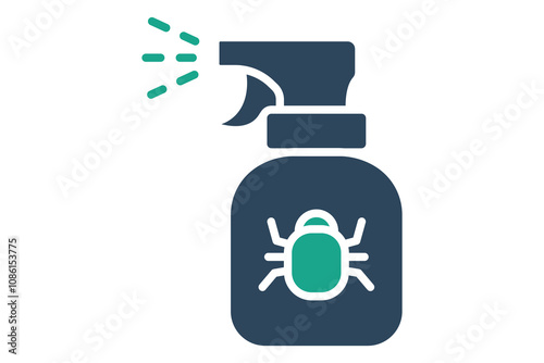 Pesticide icon. solid icon style. icon related to gardening. gardening tools elements vector illustration