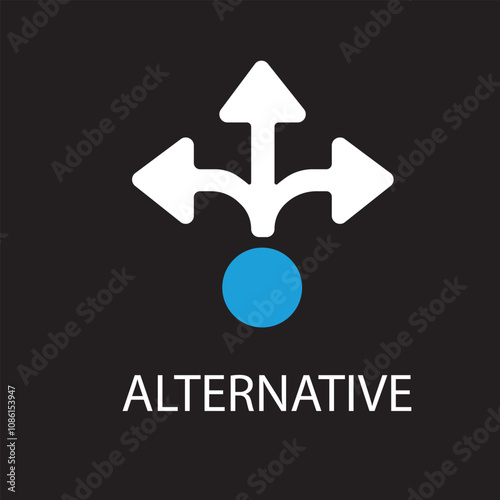 Alternative Icon. Choice Symbol - Vector