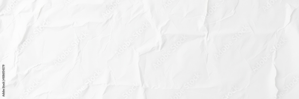 Close-up of crumpled white paper texture background, abstract, surface Close-up of crumpled white paper texture background, abstract, surface
