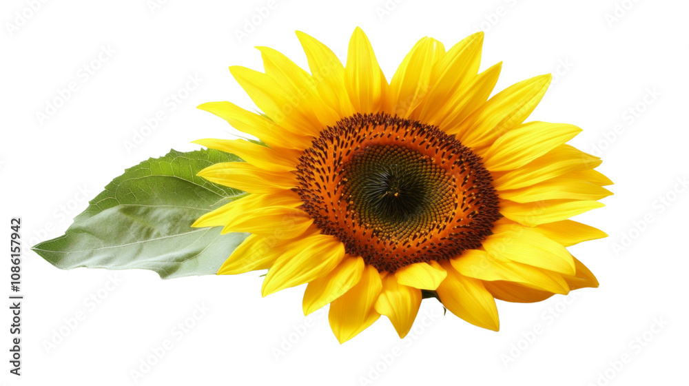 Naklejka premium Sunflower transparent background