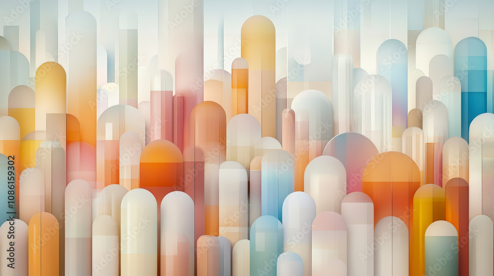 A vibrant abstract image featuring a collection of colorful, overlapping cylindrical and rectangular shapes, creating a playful and dynamic cityscape-like pattern. A vibrant abstract image featuring a collection of colorful, overlapping cylindrical and rectangular shapes, creating a playful and dynamic cityscape-like pattern.