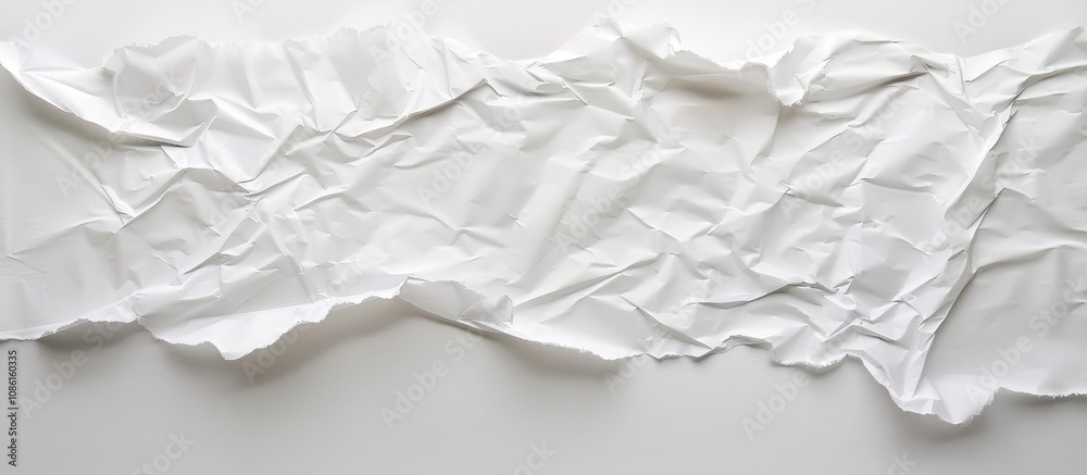 Obraz premium Abstract High Key Photography of a White Paper on a Bright Surface