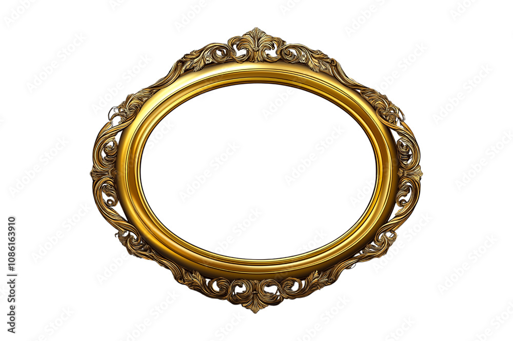 Obraz premium antique gold frame isolated on white