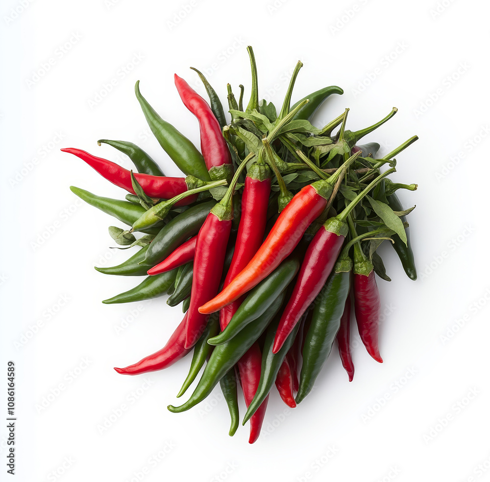 Set of chili peppers, red and hot peppers isolated on white background. Set of chili peppers, red and hot peppers isolated on white background.