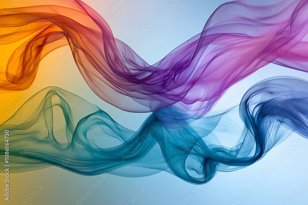 Fototapeta premium Flowing Colors: A Dance of Light and Motion