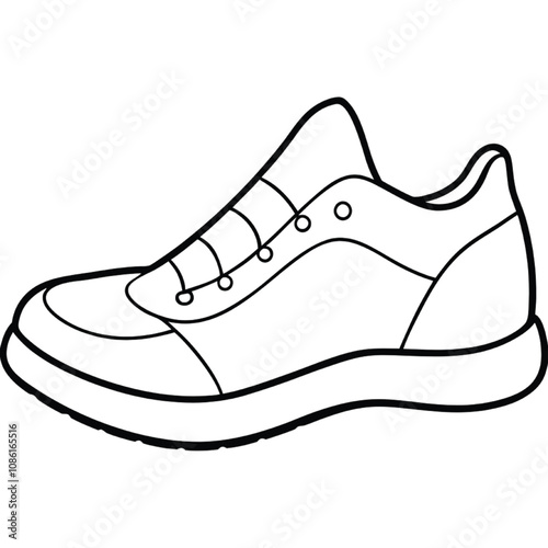 Shoes outline coloring page for kids