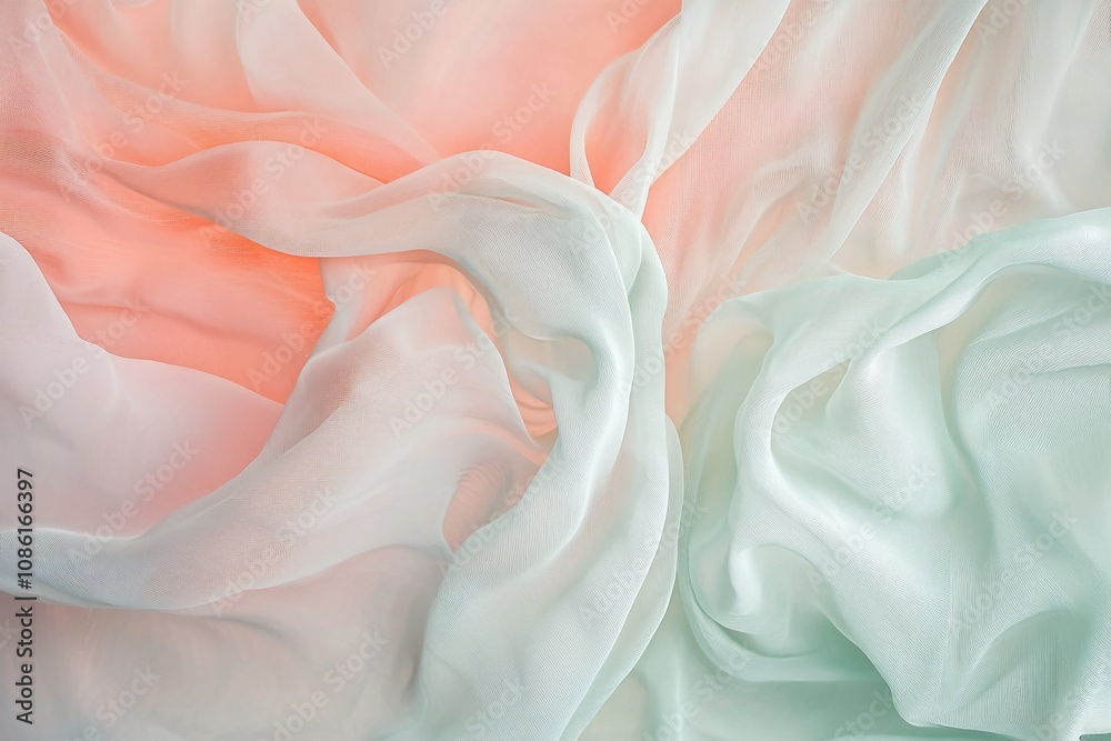 Obraz premium Delicate Flow: Soft Fabric Textures in Gentle Colors