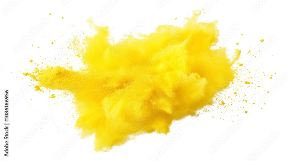 Yellow smoke and sand explosion transparent background Yellow smoke and sand explosion transparent background