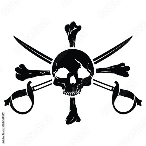 pirate ship skull and crossbones