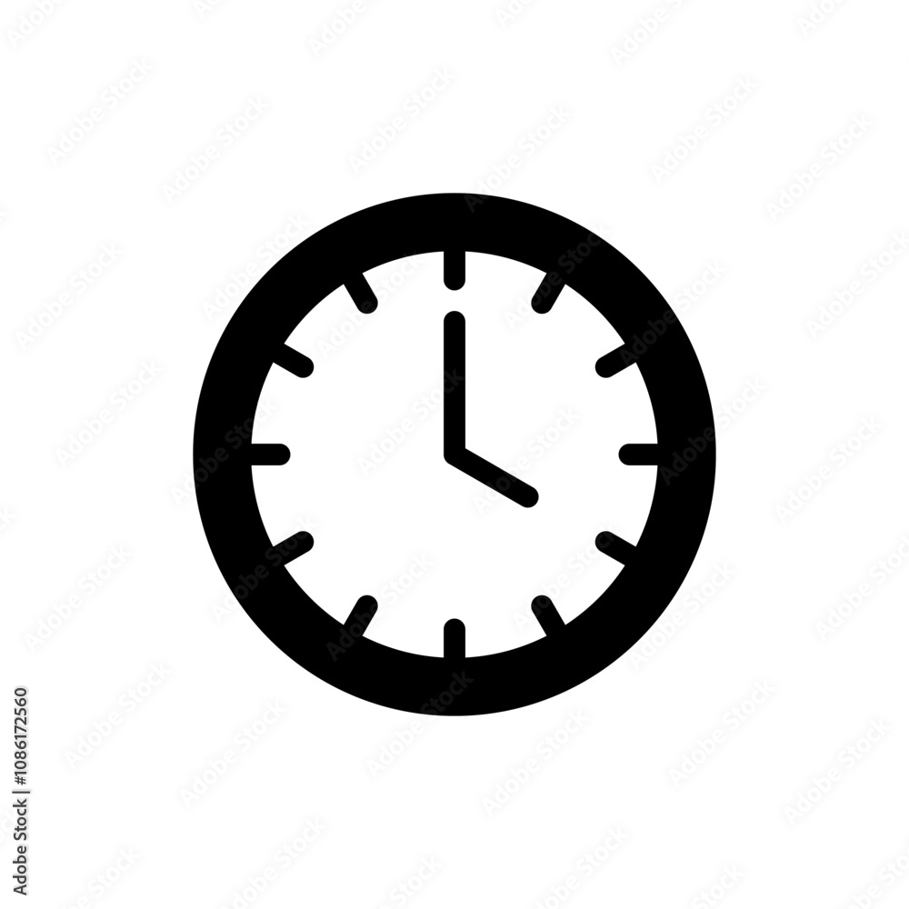 Clock icon vector. Time sign and symbol. watch icon Clock icon vector. Time sign and symbol. watch icon