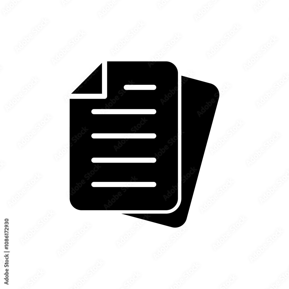 Document icon vector. Paper sign and symbol. File Icon Document icon vector. Paper sign and symbol. File Icon