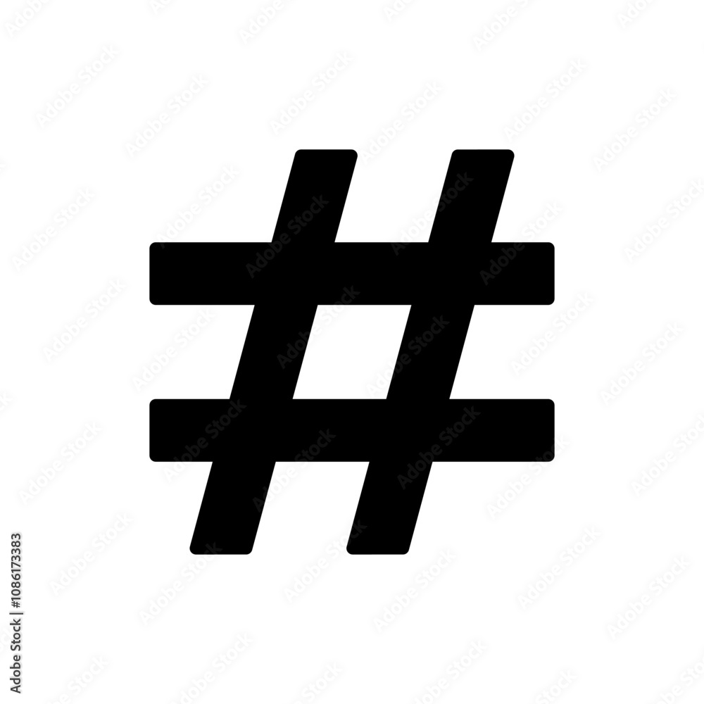 Obraz premium Hashtag icon vector. hashtag sign and symbol