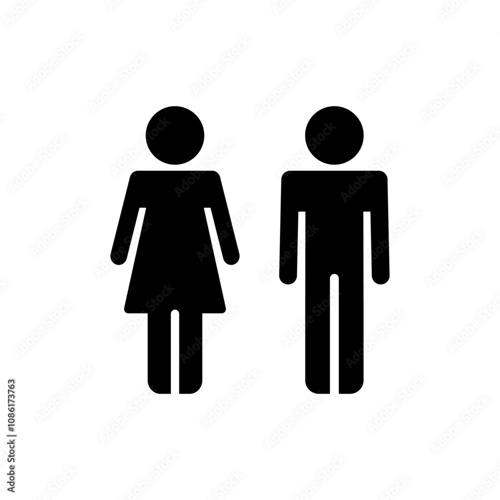 Man and woman icon vector. male and female sign and symbol. Girls and boys Man and woman icon vector. male and female sign and symbol. Girls and boys