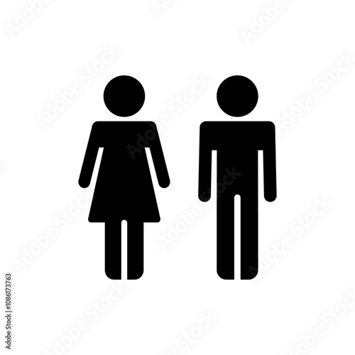 Man and woman icon vector. male and female sign and symbol. Girls and boys