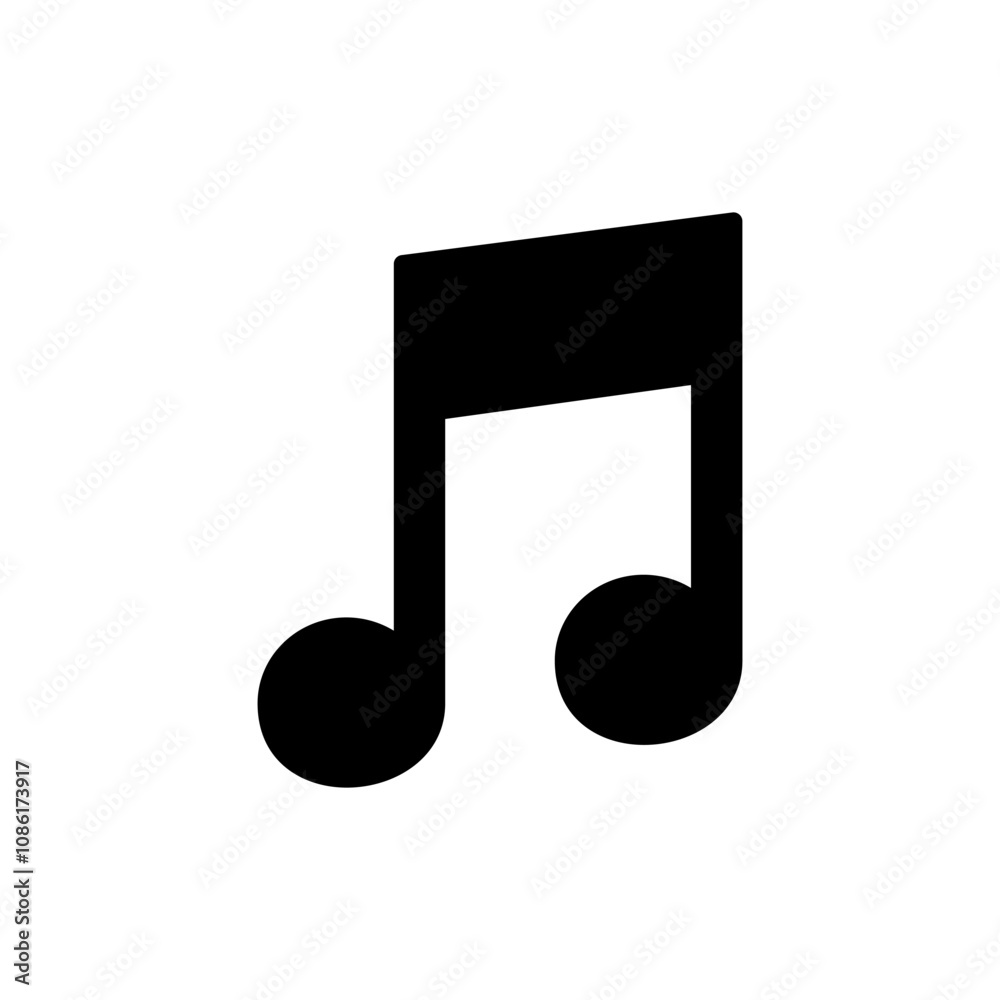 Music icon vector. note music sign and symbol Music icon vector. note music sign and symbol