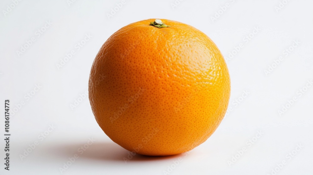 A Single Orange on a White Background A Single Orange on a White Background
