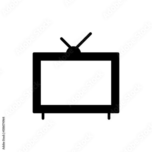 Tv icon vector. television sign and symbol