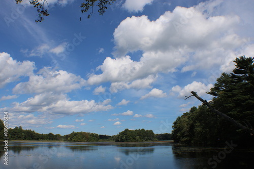 clouds over the lake