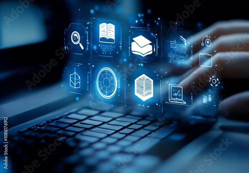 online education webinar seminar training e-learning studying corporate course technology learning campus digital academy