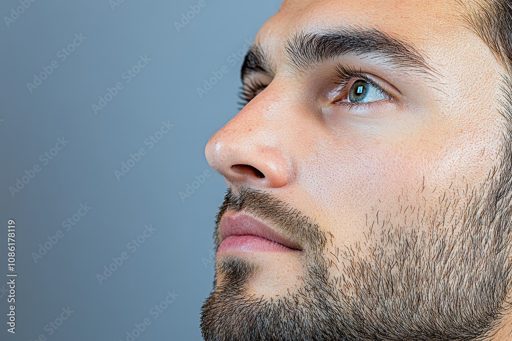Obraz premium An up-close view of blackheads on a person's nose, highlighting skin texture and pore size