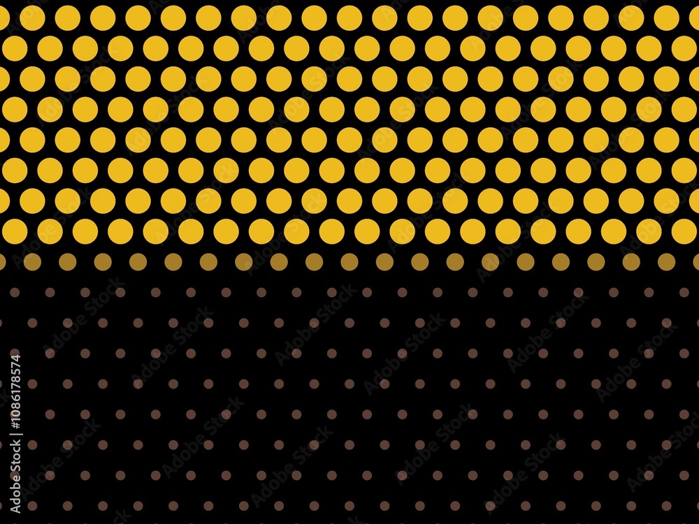 Abstract background with a two-tone polka dot pattern, yellow and brown. Abstract background with a two-tone polka dot pattern, yellow and brown.