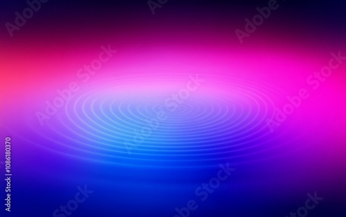 Neon Light Abstract Art Glowing Circle Vibrant Blue Pink Background Digital Art