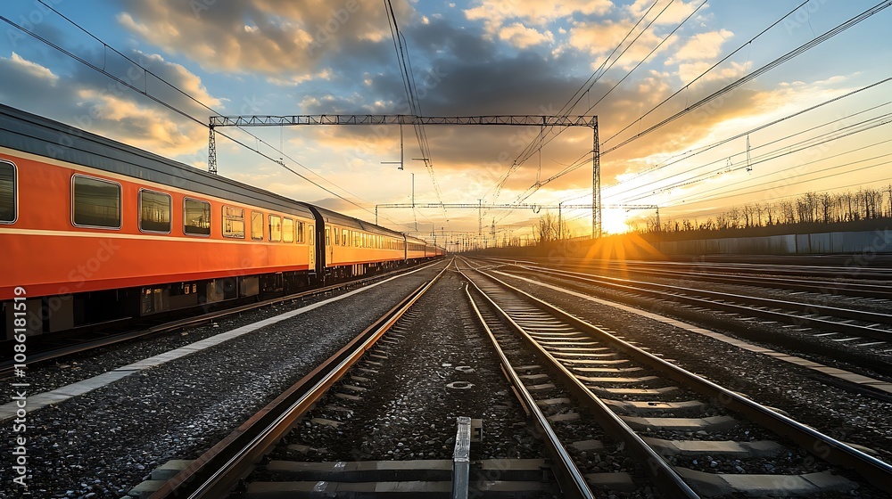 Train Tracks at Sunset Train Tracks at Sunset