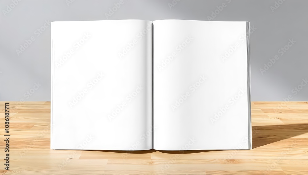 Creative writing session home office blank notebook minimalist setup casual atmosphere inspiration and ideas generation