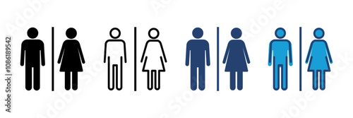 Toilet icon vector. restrooms icon vector. bathroom sign. wc, lavatory