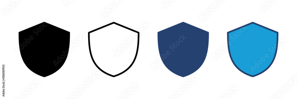 Shield icon vector. Protection icon vector. Security vector icon Shield icon vector. Protection icon vector. Security vector icon