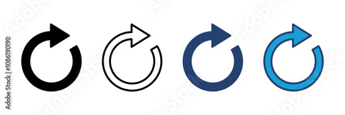 Refresh icon vector. Reload icon vector. Update icon.