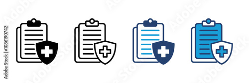Medical insurance icon vector. health insurance icon