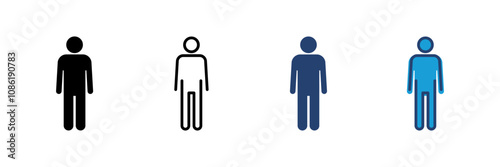 Man icon vector. male icon vector. human symbol