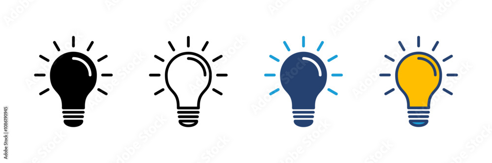 Lamp icon vector. Light bulb icon vector. idea symbol. Lamp icon vector. Light bulb icon vector. idea symbol.