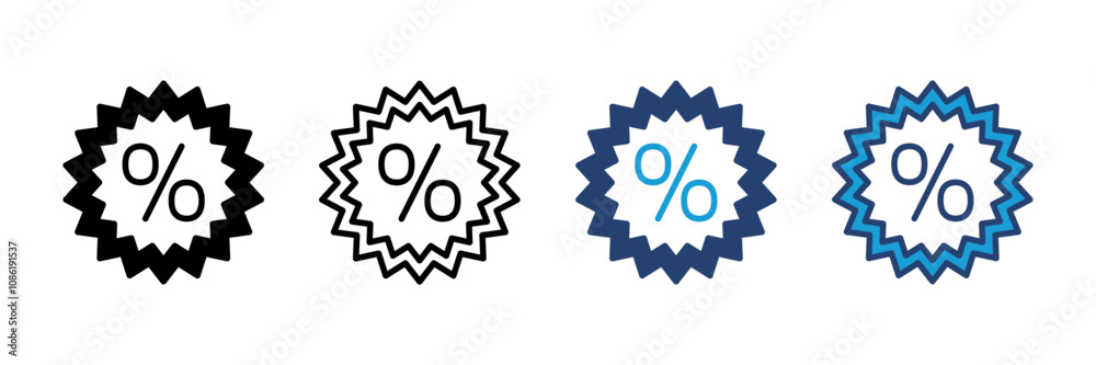 Obraz premium Discount icon vector. Discount tag icon.