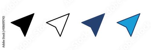 Compass icon vector. arrow compass icon vector