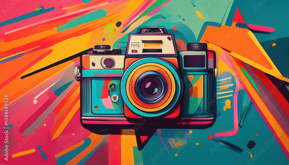 Fototapeta premium Creative photography techniques urban studio digital art vibrant colors artistic perspective visual expression